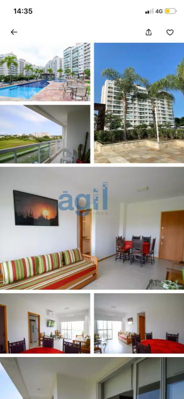 �gil Imobili�ria Aluga Bel�ssimo Apartamento MOBILIADO no Recreio, condom�nio Sublime, localizado em andar m�dio com vista livre com 71 m�. 
Im�vel composto de: 2 Quartos (sendo 1 su�te), 1 Banheiro Social, Lavabo com Arm�rio, Boa sala com varanda integrada, Cozinha com acesso a Varanda e 1 Vaga de Garagem.
Split em todos os c�modos, Arm�rios Planejados na Su�te, Banheiros e Cozinha. Sol da Manh� e Vista Indevassada.
Condom�nio com infraestrutura complet�ssima de lazer, com piscinas adulto e infantil, sal�o de jogos, sal�o de festas, espa�o gourmet, parquinho, churrasqueira, quadra poliesportiva, equipe de seguran�a 24 horas, atr�s do nov�ssimo shopping Am�ricas Shopping, a 5 minutos da praia.


